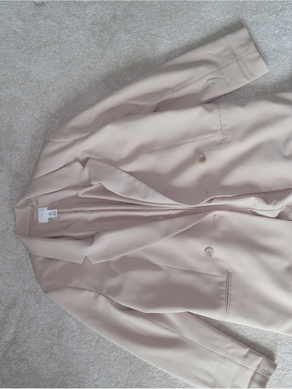 H&M Women's Double-Breasted Blazer - Light Beige